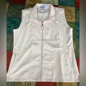 Women's Light Pink Zip-Front Sleeveless Vest Weekend Traffic Sport Size M